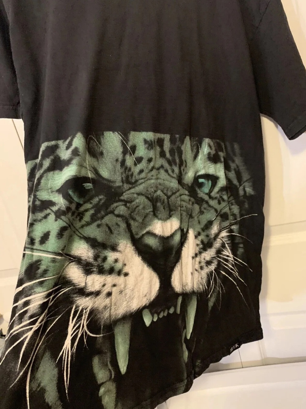 ROOK Mens Sz M Leopard T Shirt Black T Shirt